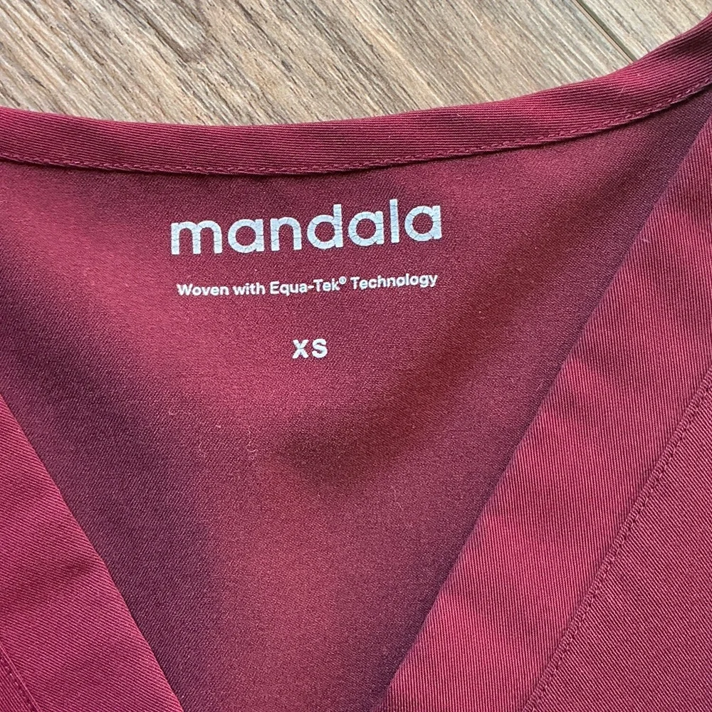Mandala Women's Burgundy Scrub Set - Picture 2 of 3
